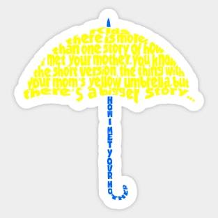 Yellow Umbrella Sticker